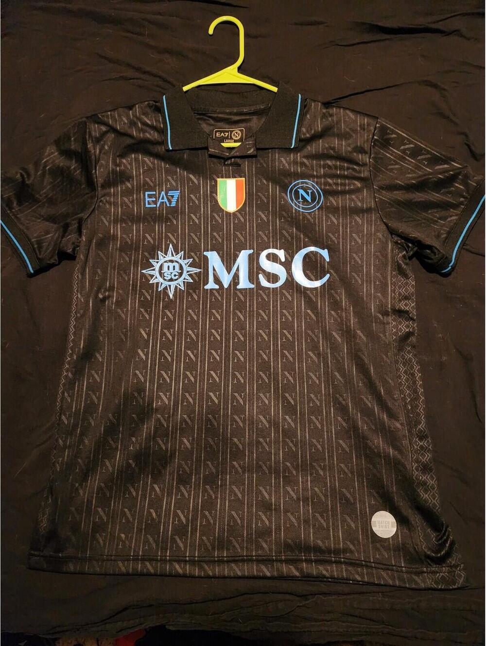 SSC Napoli 2025/2026 Italy Third Coffee Soccer Jersey Size L